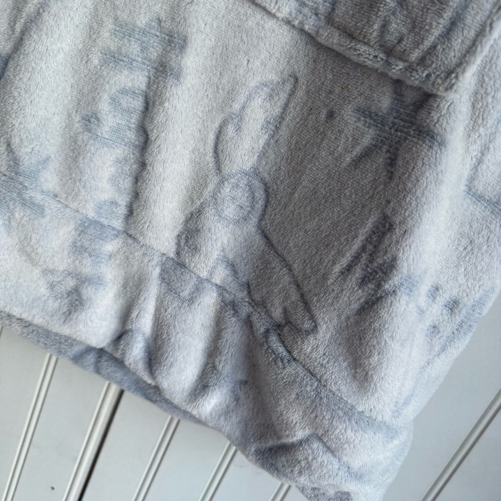Wizarding World Of Harry Potter Size S Blue Gray Cozy Fleece Hooded Nightgown - Picture 4 of 7